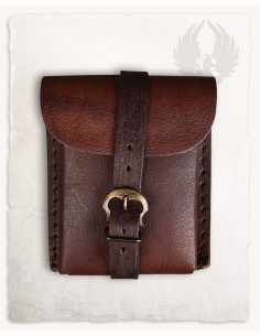 Borsa tipo marsupio Geralt medievale in marrone (14x12 cm.)