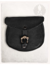 Borsa medievale León, tipo marsupio in nero (20x18 cm.)
