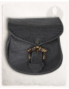 Borsa medievale León, tipo marsupio in nero (14x14 cm.)