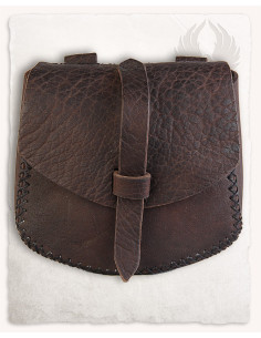 Borsa medievale Luis, tipo marsupio in marrone (22x23 cm.)