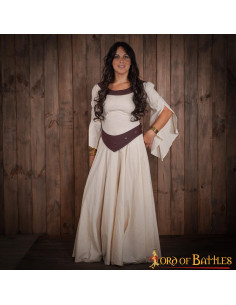 Abito medievale in cotone leggero, fanciulla di campagna