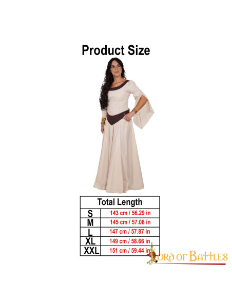 Abito medievale in cotone leggero,...