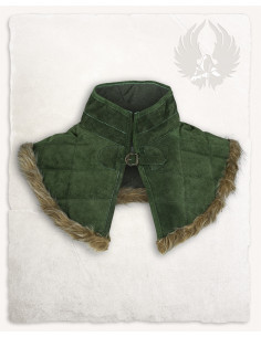 Gorgiera medievale Nimue in pelle scamosciata - Verde Oliva