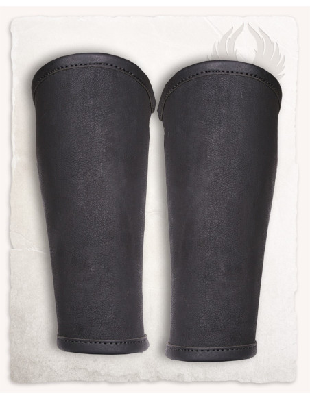 Bracciali vintage in pelle Borg - neri