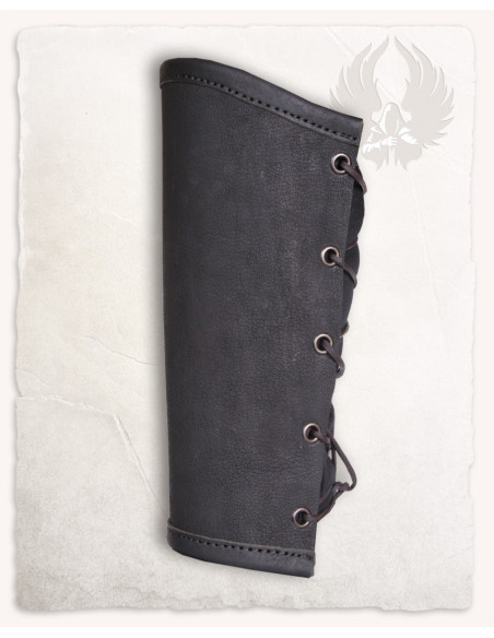 Bracciali vintage in pelle Borg - neri