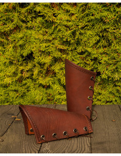 Braccialetti d'epoca Borg in pelle - Marrone 2