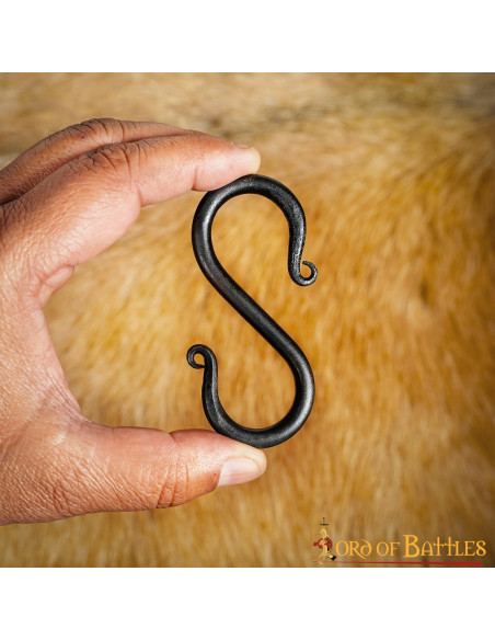 Set di 5 ganci a S in ferro battuto