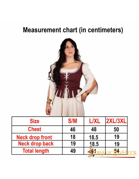 Corpetto medievale in cotone Adalyn...