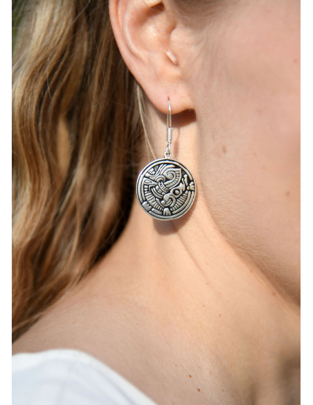 Orecchini vichinghi in ottone argentato