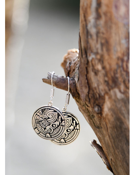 Orecchini vichinghi in ottone argentato