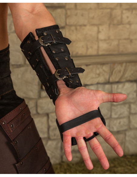 Bracciali romani di Quinto in pelle nera