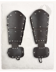 Bracciali Quintus Roman in pelle scamosciata marrone