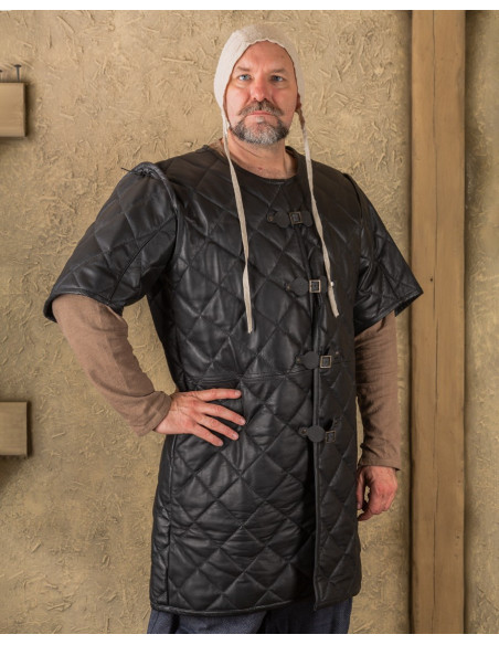Gambeson medievale Haldur in nero
