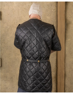 Gambeson medievale Haldur in nero 2