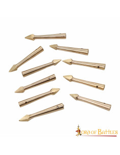 Set di 10 tacchetti in ottone massiccio con punte in sughero