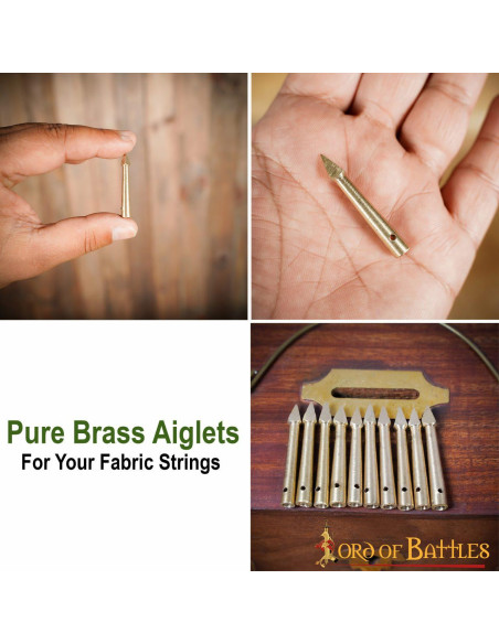 Set di 10 tacchetti in ottone...