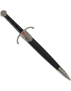 Pugnale pâté croce templare con fodero (36 cm.)