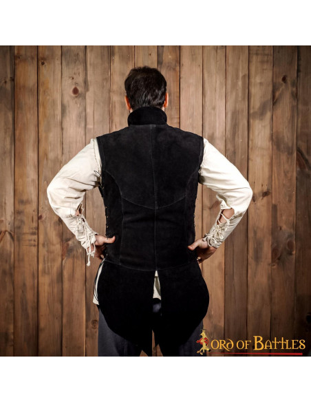 Gilet medievale in pelle scamosciata...