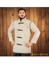 Gambeson medievale imbottito tipo 1, ecru