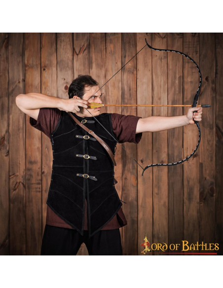 Gilet in pelle scamosciata pirata...