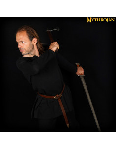 Tunica medievale nera per bambini modello Raider 2