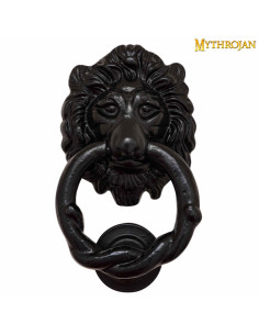 Battente Leon in ferro battuto (15,2x8,8 cm.)