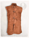 Gilet Orthello Renaissance in camoscio marrone chiaro