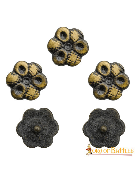 Set di 5 fiori decorativi in ottone...