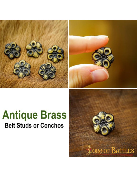 Set di 5 fiori decorativi in ottone...