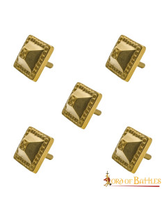 Set di 5 puntine decorative in ottone per abbigliamento o...