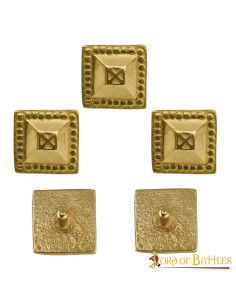 Set di 5 puntine decorative in ottone per abbigliamento o... 2