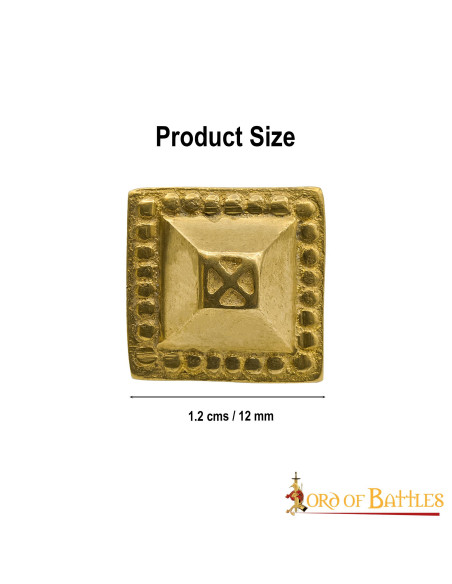 Set di 5 puntine decorative in ottone...