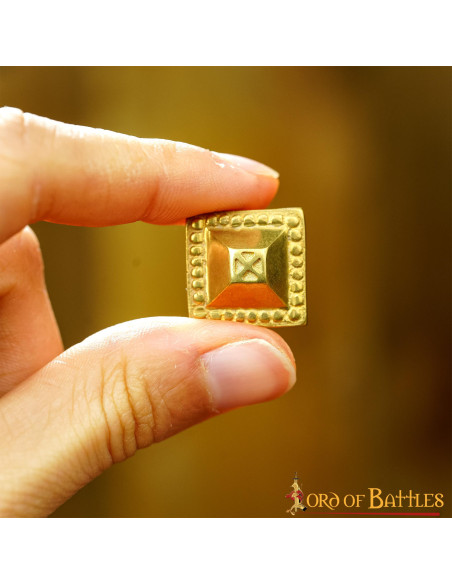 Set di 5 puntine decorative in ottone...