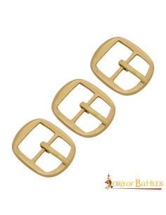 Set di 3 fibbie in ottone per cinturini per armature...