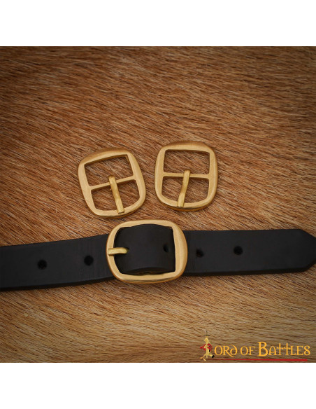 Set di 3 fibbie in ottone per...