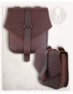 Borsa medievale modello Tostig, in pelle marrone