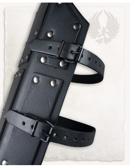 Schinieri in pelle nera modelli Quintus