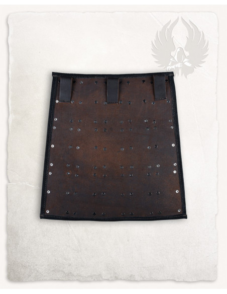 Rullanti laterali in cuoio marrone,...