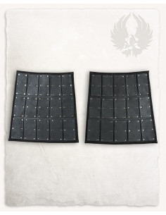 Rullanti laterali in pelle nera, modello Quintus