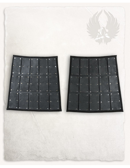 Rullanti laterali in pelle nera,...