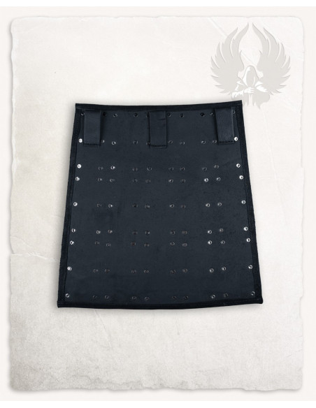 Rullanti laterali in pelle nera,...