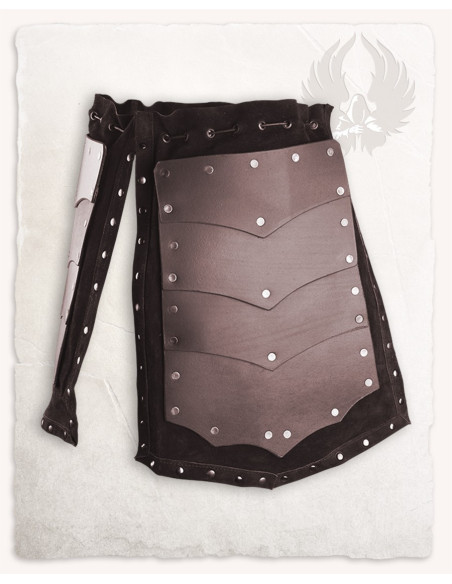 Rullanti frontali in pelle marrone,...