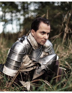 Spallacci medievali in acciaio lucido modello Adam