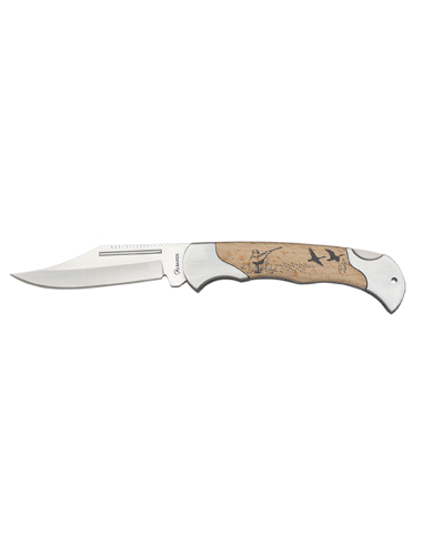 Coltello marca Albainox Cazado con manico in legno naturale (18,6 cm.)