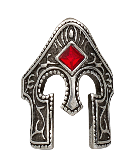 Anello in acciaio invecchiato con...