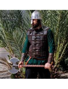 Brigantino guerriero medievale in pelle marrone