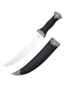 Pugnale arabo curvo con fodero (36,5 cm.)