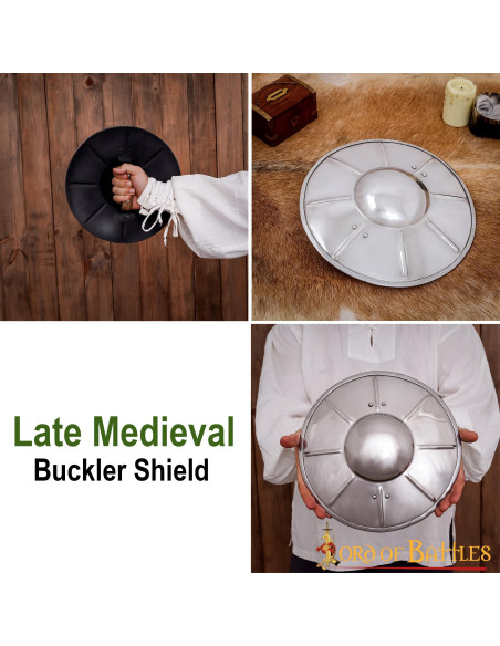 Scudo medievale funzionale in acciaio...