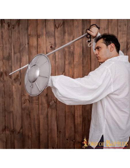 Scudo medievale funzionale in acciaio...