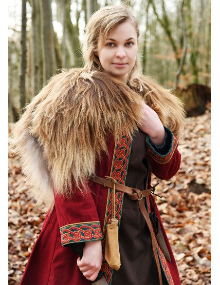 Cappotto vichingo ricamato Ella in...